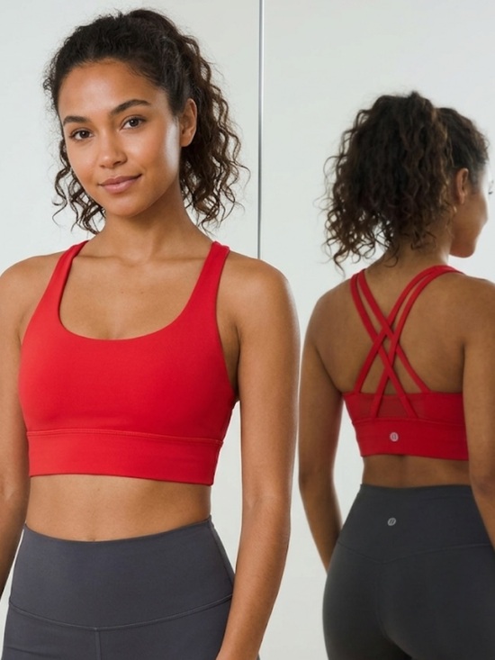 lululemon athletica Other - lululemon athletica Red Crisscross Strappy Sports Bra XSmall